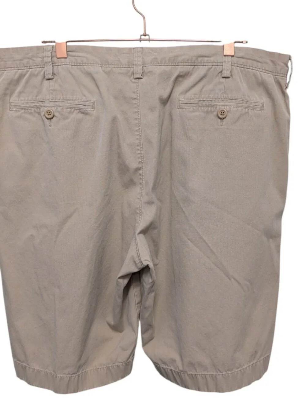J.Crew 10 Inch Inseam Shorts 38 Khaki Tan Chino Flat Front 100% Cotton Sz 38
